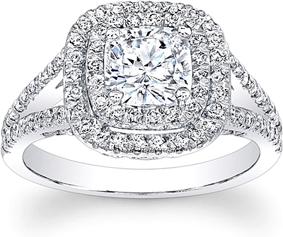 14K WHITE GOLD ROUND SPLIT SHANK DIAMOND ENGAGEMENT RING – From Italy With  Love Jewelers