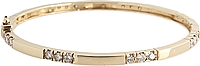 Estate 14k Yellow Gold Diamond Bangle