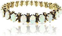 Estate Yellow Gold Opal Bracelet