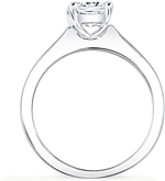 This image shows the setting with a 1.00ct cushion cut center diamond. The setting can be ordered to accommodate any shape/size diamond listed in the setting details section below.
