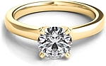 This image shows the setting with a 1.00ct round brilliant cut center diamond. The setting can be ordered to accommodate any shape/size diamond listed in the setting details section below.
