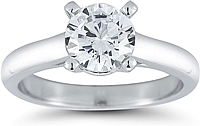 Four Prong Solitaire Diamond Engagement Ring