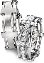 Shown here with and without diamonds; Each sold separately.