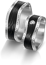 Shown here in 18k White Gold & Carbon Fiber