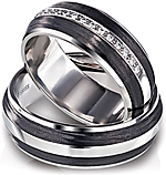 Shown here in 18k white gold with and without diamonds. Each sold separately.