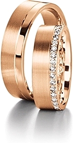Shown here in 18k rose gold with and without diamonds. Each sold separately.