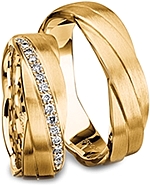 Shown here in 18k yellow gold with and without diamonds. Each sold separately.