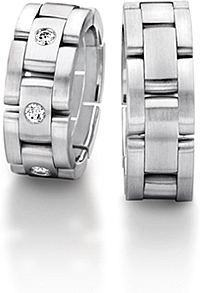 Furrer Jacot 'Sculptures' Link Men's Wedding Band