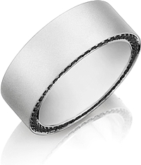 Henri Daussi  Diamond Wedding Band- 8mm