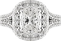 Henri Daussi 1.88ct GIA I/SI2 Cushion Cut Diamond Engagement Ring