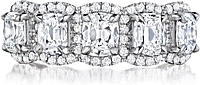 Henri Daussi 5 Stone Cushion Cut Diamond Band- 2.44ctw