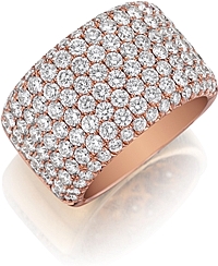 Henri Daussi 8-Row Pave Diamond Band