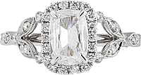 Henri Daussi .90ct GIA D/SI1 Cushion Cut Diamond Engagement Ring