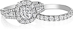 Shown with the matching wedding band #WBXB, sold separately.