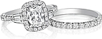 Shown with the matching wedding band #WBSR, sold separately.