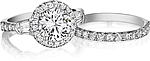 Shown with the matching wedding band #WBSR