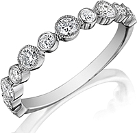 Henri Daussi Bezel Set Diamond Wedding Band