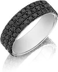 Henri Daussi Black Diamond Band- 7mm