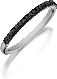 Henri Daussi Black Diamond Pave Band