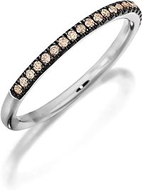 Henri Daussi Brown Diamond Pave Band