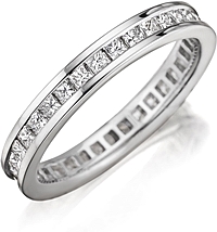 Henri Daussi Channel Set Diamond Wedding Band