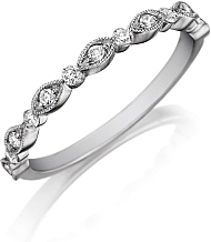 Henri Daussi Diamond Wedding Band