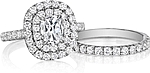 Shown here with the matching wedding band #WBSR, sold separately.
