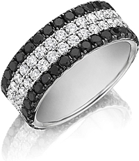 Henri Daussi Men's Diamond Wedding Band- 9mm