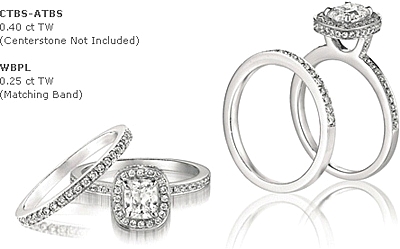 Henri Daussi Micro Pave Diamond Engagement Ring Ctbs This Image Shows The Setting With Its Matching Wedding Band Style Hd Wbpl Which