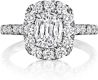 Henri Daussi Pave Diamond Engagement Ring