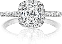 Henri Daussi Pave Diamond Engagement Ring