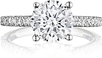 Henri Daussi Pave Diamond Engagement Ring