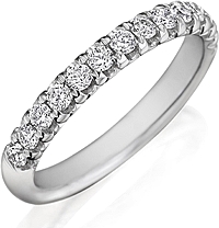 Henri Daussi Pave Diamond Wedding Band