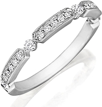 Henri Daussi Pave Diamond Wedding Band