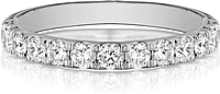 Henri Daussi Pave Diamond Wedding Band