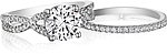 Shown with the matching wedding band #WBPLX, sold separately.