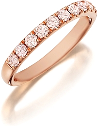 Henri Daussi Pink Diamond Pave Band