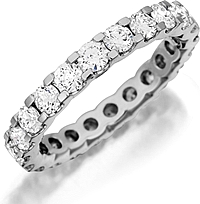 Henri Daussi Prong Set Diamond Wedding Band