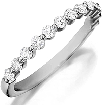 Henri Daussi Single Prong Diamond Band