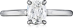 This image shows the setting with a 1.50ct cushion cut center diamond. The setting can be ordered to accommodate any shape/size diamond listed in the setting details section below.