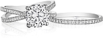 Shown here with the matching wedding band #WBPLX, sold separately.