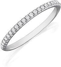 Henri Daussi Straight Pave Diamond Band