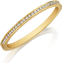 Henri Daussi Thin Channel Set Diamond Wedding Band