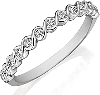 Henri Daussi Twisted Diamond Wedding Band