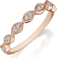 Henri Daussi Twisted Diamond Wedding Band