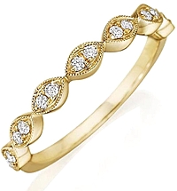 Henri Daussi Twisted Diamond Wedding Band