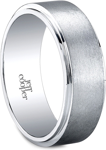 Jeff Cooper Brushed Finish Wedding Band 7 5mm R3285