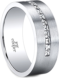 Jeff Cooper Channel Set Diamond Wedding Band-7.5mm