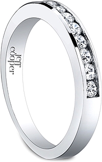 Jeff Cooper Channel Set Round Cut Diamond Wedding Band