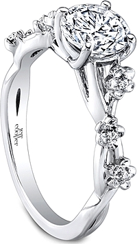 Jeff Cooper Floral Diamond Engagement Ring